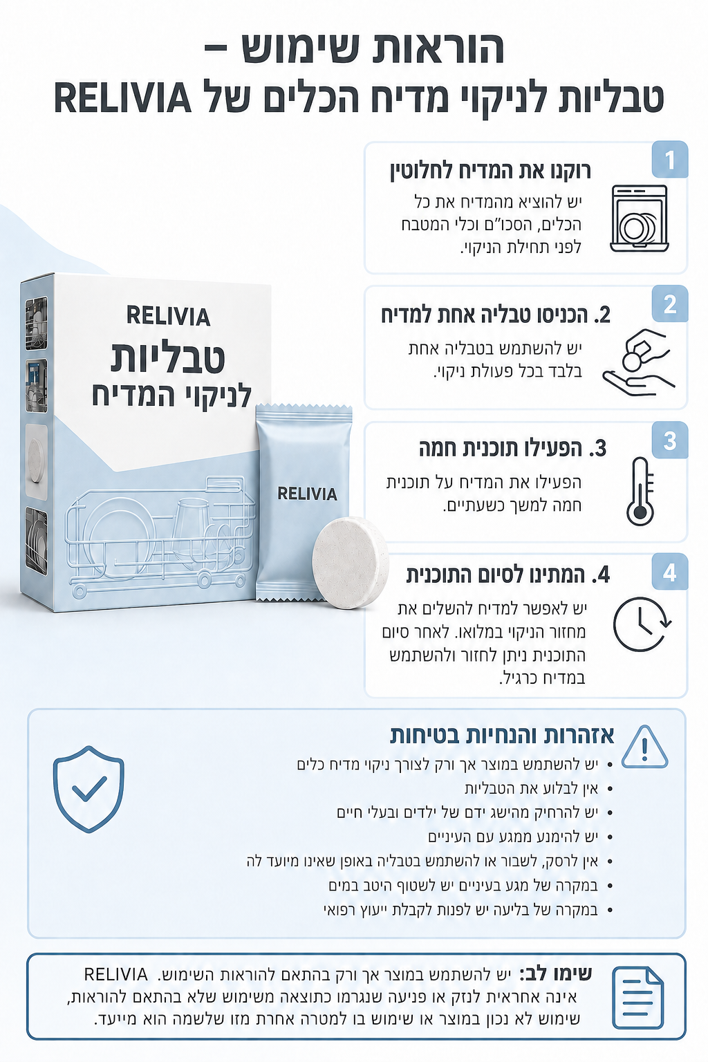 טבליות לניקוי המדיח